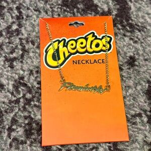 NEW Hot Topic Cheetos Flamin' Hot Necklace NWT Fun Kitsch Gift Cute Present Love